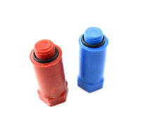Baustopfen Kunststoff 1/2" blau oder rot Paket a 5...