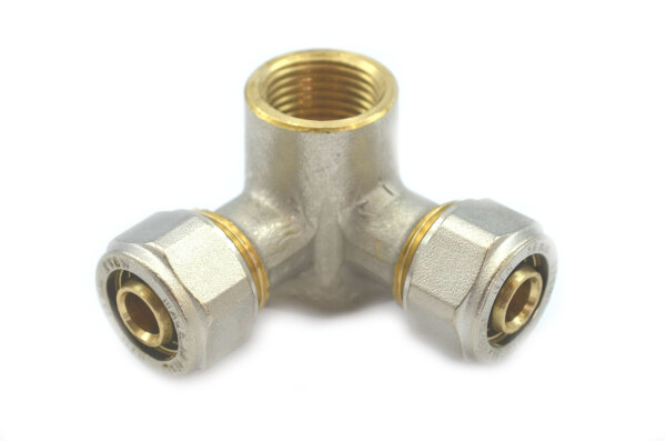 Schraubfitting Wandwinkel doppelt für Mehrschichtverbundrohr