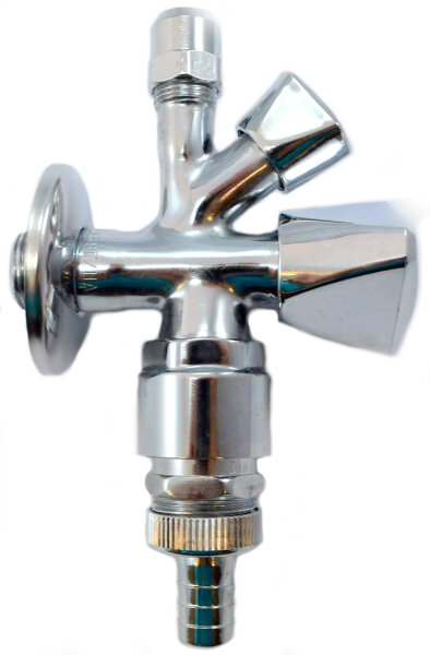 Kombi Eckventil 1/2" mit Rückflussverhinderer Rohrbelüfter