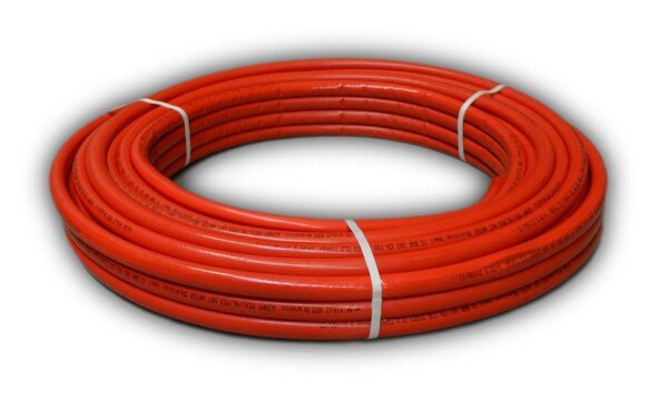 50 m Rolle ROT Mehrschichtverbundrohr PEXB/AL/PEXB 16x2 mm 20x2 mm isoliert DVGW zertifiziert
