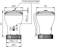 Stellantrieb CLARO 230V M 30 x 1,5 stromlos geschlossen
