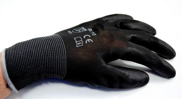 24 PAAR PU-Handschuh schwarz  XXL/ 11