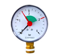 Heizungsmanometer 0-4 bar G 3/8" senkrecht
