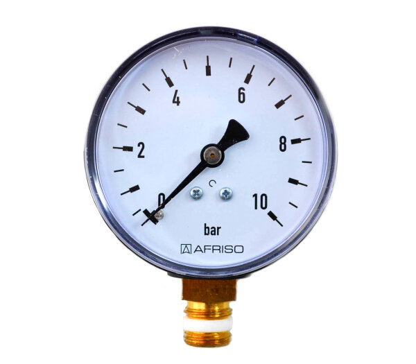Manometer 0-10 bar G 1/4" senkrecht
