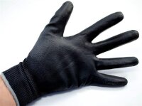 3 Paar PU-Handschuhe schwarz  L/ 9