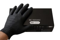 10 Boxen a 100 Stück Einweghandschuhe Nitril schwarz Box Gr. S-XL