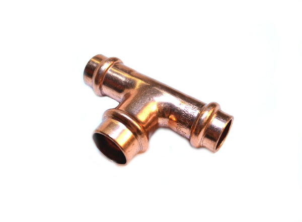 Kupfer Pressfitting T-Stück reduziert 35x18x35 mm