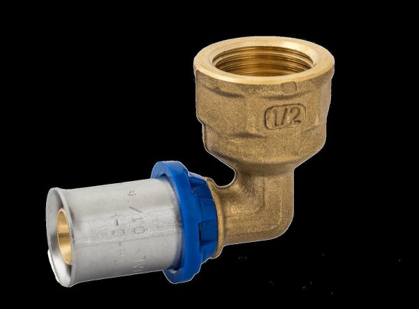 BV Press Übergangswinkel 90° IG  blauer Ring